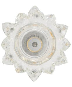 Kristall-Lotus-Kerzenhalter DEKO für Wohnraum | Valiclud Kristall-Blume Tisch-Accessoire Dekoration | Wohnzimmertisch K