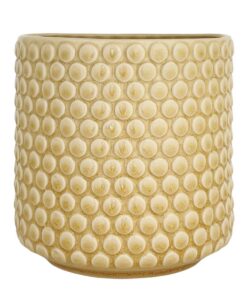 Retro Übertopf Nordring Vintage Pflanztopf Zimmer Elfenbein Keramik Dotty L (15,5 cm ø)