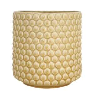 Retro Übertopf Nordring Vintage Pflanztopf Zimmer Elfenbein Keramik Dotty L (15,5 cm ø)