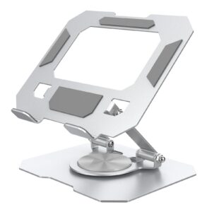 360° Drehbar Verstellbar Tablet Ständer für 4-13 Zoll Telefon/Tablet (Silber) | Super Stabil Universal Tablet Halterung