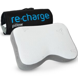 Re-Charge Intense Nackenkissen für Seitenschläfer mit Orthopädischem HWS und Bambus-Aktivkohle - Ergonomischer Memory-Fo