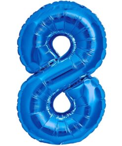 Luftballon 8 Geburtstag Blau XXL Fliegt mit Helium Jungen Geburtstagsdeko.