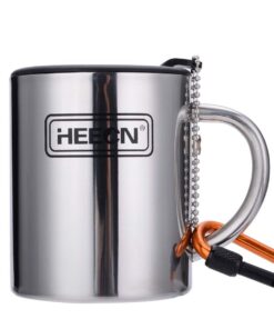 HEECN® Camping Thermo Becher HESS-038BBK 260ml Mit Drehbarem Trinkdeckel HEECN® Doppelwandiger Kaffeebecher HESS-038BBK