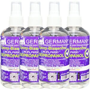 4x250ml Isopropanol 99,9% Reinigungsmittel für professionelle Reinigung und Entstaubung