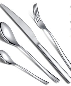Kyraton Edelstahl-Besteck-Set 24-teilig, starker Rostschutz, spülmaschinenfest, ideal für 6 Personen.