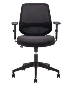 Amazon Basics Ergonomischer Bürostuhl für Schreibtisch, verstellbare Armlehnen und Lendenwirbelstütze, rückenfreundlich,