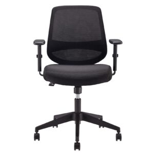 Amazon Basics Ergonomischer Bürostuhl für Schreibtisch, verstellbare Armlehnen und Lendenwirbelstütze, rückenfreundlich,