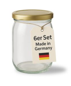 BigDean 6 × 1 Liter Einmachgläser mit extra großer Öffnung für Hauswives im Haus | BigDean 6 Einmachgläser 1 Liter mit