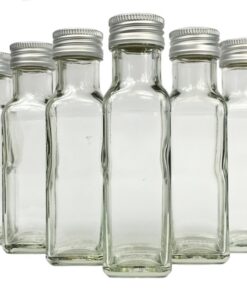 hocz Glasflaschen Set Silber Schraubverschluss | 20x 100ml | für Saft Spirituosen Likör & eigenes Öl