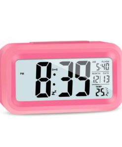 JOPHEK LCD Digitaler Wecker - Intelligenter Schlafzimmer-Wecker mit Temperatur- und Lichtsteuerung für guter Genusschla