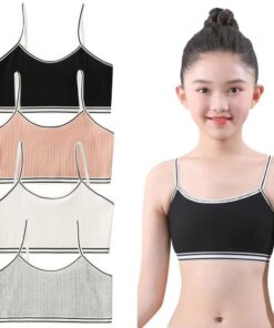FedMois 4er Pack Mädchen Bustier BH Baumwolle Flexibilität und Komfort