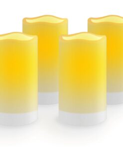 SOLARKERZEN OUTDOOR FLACKERN WARMWEISS LICHTRADIUM GARTENPARTIE HOCZIMIHN FESTIVALENDUNG, 4 STÜCK