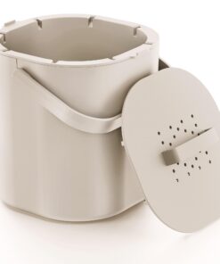 PTMS® Biomülleimer Küche 6L - geruchsdicht mit Aktivkohlefilter - spülmaschinenfest für Kompost in der Küche