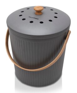 YourCasa® Biomülleimer Küche 6L - abwaschbar - nachhaltig - für every day use - mit Deckel & Filter