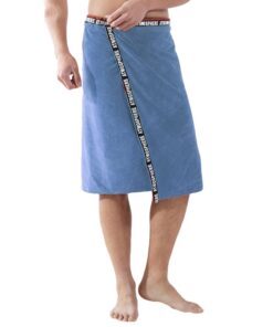 JIAHG Saunakilt Herren verstellbar schnelltrocknend mit Druckknöpfen 70x140cm Saunarock
