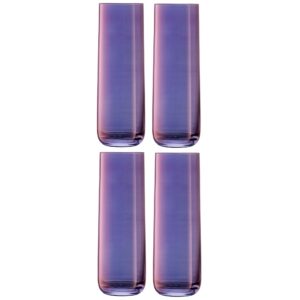 LSA International Aurora Highball Gläser, 420 ml, Polarviolett, handbemalte Gläser,㎜ für Hemmungslose Getränkekonsumtion