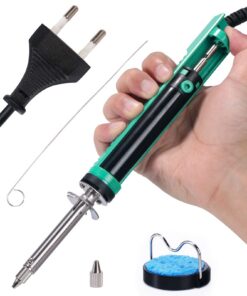 YIHUA 929D-V Elektrisches Vakuum Entlötkolben-Sauger für Durchstecklötungen mit kürzerem Ladegriff und Entlötdüsen (EU P