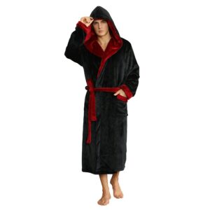 U2SKIIN Herren Kapuze Bademantel Plush Fleece Bademantel für Erwachsene im Suchfokus: U2SKIIN Herren Kapuzenbademantel P