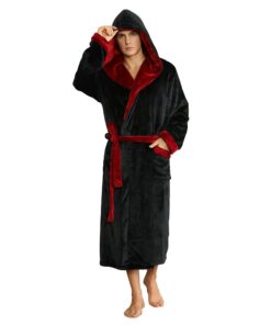 U2SKIIN Herren Kapuze Bademantel Plush Fleece Bademantel für Erwachsene im Suchfokus: U2SKIIN Herren Kapuzenbademantel P