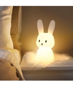 SOLIDEE Nachtlicht Kinder Bunny Silikon Stilllicht USB-Aufladung Kinderzimmer Deko