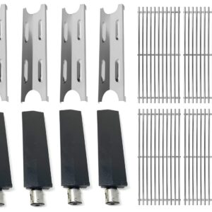 Shengyongh SSBG179A Grillroste und Heizplatten und Gusseisen-Brenner-Ersatzteil-Set für Master Forge BG179A, BG179AO Gri