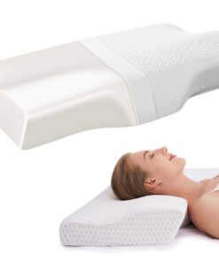 BDTFO Prämie Hohe Dichte Memory Foam Nackenstützkissen, optimale Ergonomie für Seiten, Rücken & Bauchschläfer, waschbare
