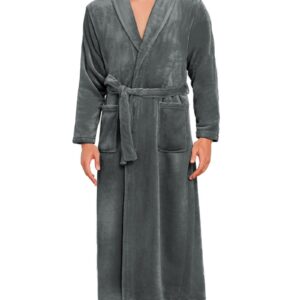 ENJOYNIGHT Bademantel Herren Global Recycled Standard Flauschig Fleece Kuschelweich egovorende Global Recycled Standard