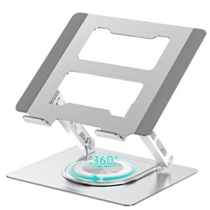 BoYata Laptopständer für Schreibtisch mit 360° Drehbarer Basis BoYata Ergonomisch Verstellbarer Laptop Riser Halterung B
