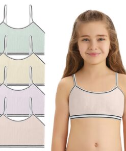 Flintronic Mädchen Sport BH - Baumwoll-U-förmiger Rücken Top - teensFIT für 8-15 jährige Töchter - confortabel &FIT