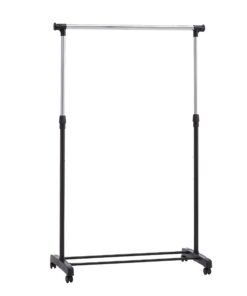 Amazon Basics Kleiderstange mit Rollen für Richards, (91.5-145) x 42 x (134-161) cm (L x W x H) - Ideal für die Kleider