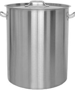 Beeketal BKT-115 Edelstahl Kochtopf ca. 111 Liter für Alle Herdarten Mit Starken Griffen und Deckel Ideal Als Suppentopf