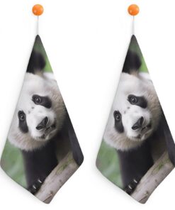 Pandabär Handtücher Mikrofaser Weich Saugfähig Schnell Trocknend Badezimmer Badezimmer-Handtuch 30x30 cm 2 Stück