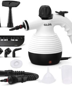 **Handy Dampfreiniger mit 10 Zubehörteilen für Teppiche, Vorhänge und mehr** | **Multifunktionaler Dampfreiniger für He