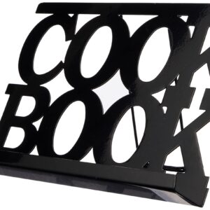 Stabiler Kochbuchständer für Küche (Schwarz) - Stabile Speicherung für alle Köche, 30x25x8 cm - Kochbücher immer griffbe