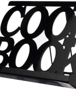Stabiler Kochbuchständer für Küche (Schwarz) - Stabile Speicherung für alle Köche, 30x25x8 cm - Kochbücher immer griffbe