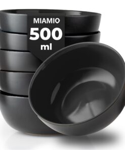 MIAMIO Müslischalen Set 6 x 600 ml - Holzschalen für Küche und Esszimmer | MIAMIO Obstschalen, Salatschüsseln und Suppe
