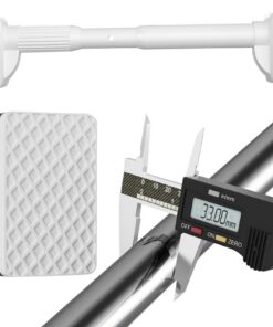 Gardinenstange Ohne Bohren für Badezimmer und Fenster, Teleskopstange 40-50cm, Weiss, ideal für Raumteiler und Kleidersc