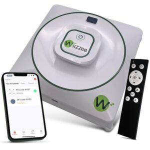 Wiizzee Fensterputzroboter NV-01 - schlank, leise Reinigung,fernsteuert, appbetrieben, 3 Reinigungsmodi, weiss | Wiizze