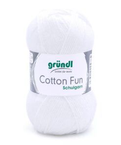 Gründl Wolle Cotton Fun - Strickgarn zum Häkeln - Pflegeleicht und hautfreundlich - 100% Baumwolle - 1 Knäuel 50 g / 115