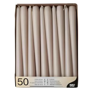 PAPSTAR 50 Leuchterkerzen · Großes Glühen ·Vintage Stil · 2,2 cm Ø · 25 cm Puder