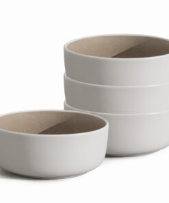 Hausfelder Steingut Müslischalen Set 4er 600 ml Shadow Stone Bowls 16,5 cm