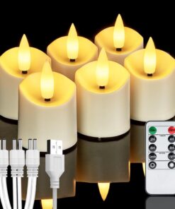 Homemory wiederaufladbare Teelichter mit dimmbarem LED-Bildschirm für Zuhause | Homemory Fernbedienungsbetriebene wiede