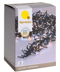 Spetebo LED Büschel Lichterkette kalt/warm weiß LED Mix - 3000 LED / 22 m - Weihnachtsbaum Lichter Deko für Innen und Au