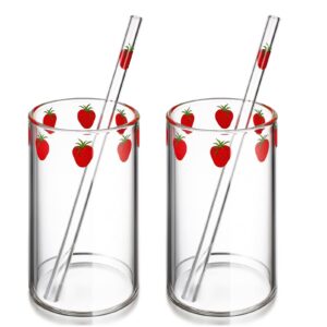PACKOVE Glas-Erdbeerbecher Erdbeer-Milchbecher Für Kaffeesommergrillparty
