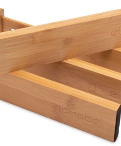 elbmöbel Bambus Schubladenteiler verstellbar 44-56 cm Küche Kleiderschrank Organizer