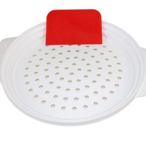 Spätzlesieb für ein einfaches Spätzen von Spätzle (weiß) Spätzlesieb mit Edelstahlbeschichtung für einfaches Spätzen v