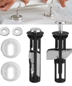 WC Sitz Befestigung von Oben Set - Ideal für Familien und Gäste in der Badestube | Toilettensitze Schrauben Set - Prakt