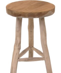 Spetebo Teak Blumenhocker - Massiver Holz Pflanzenständer - Garten Deko