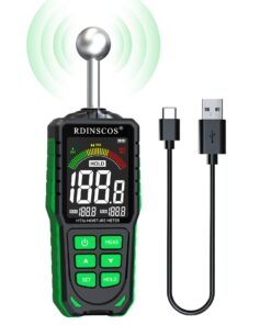 RDINSCOS Wiederaufladbares Feuchtigkeitsmessgerät für Wände - Farb-LCD Anzeige, 20-40mm Messbereich (MT36) RDINSCOS Wi