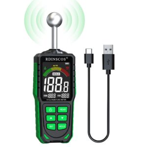 RDINSCOS Wiederaufladbares Feuchtigkeitsmessgerät für Wände - Farb-LCD Anzeige, 20-40mm Messbereich (MT36) RDINSCOS Wi